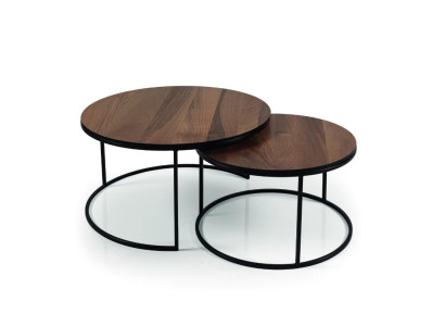 Designer Coffee table Set 2x Living room stainless steel Wood Modern Luxury Table